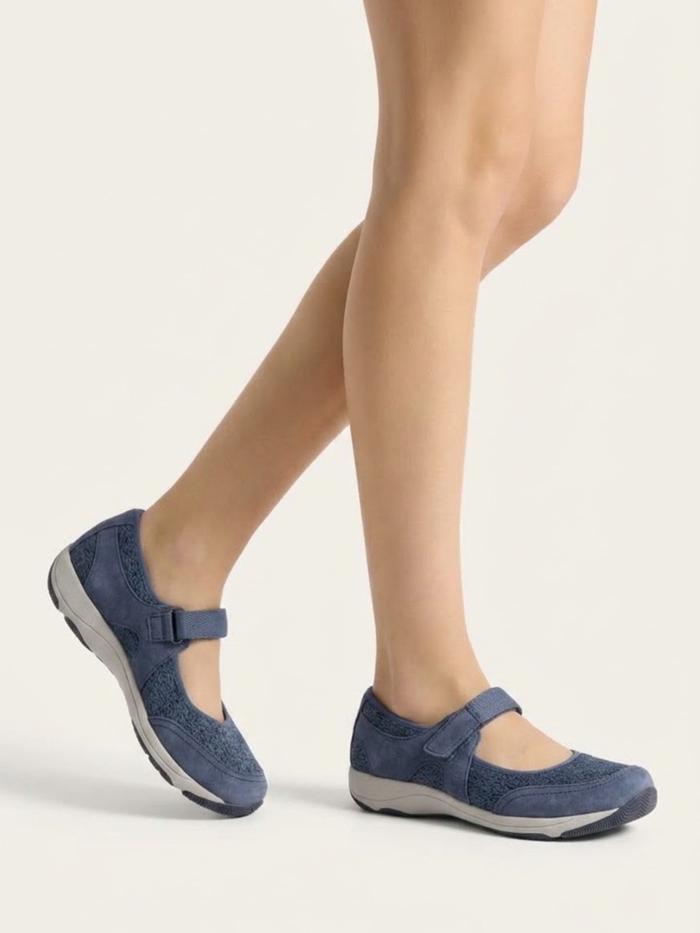 Dansko Hennie Blue Suede Mary Jane Comfort Shoes 37 US 6.5 7 Like New